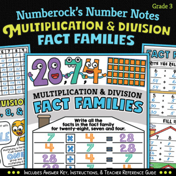 number notes fun multiplication division fact fluency worksheets 3rd grade