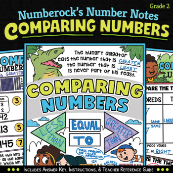 Preview of NUMBER NOTES ★ Greater Than Less Than Worksheets ★ A Comparing Numbers Activity