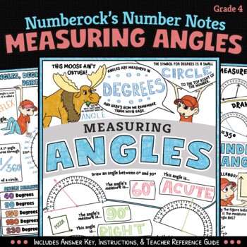 Preview of NUMBER NOTES ★ Measuring Angles, Degrees & Fractional Parts of a Circle
