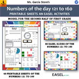 NUMBERS OF THE DAY 121 to 160 (40 WORKSHEETS MODEL B + and