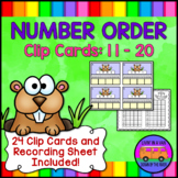 NUMBER ORDER CLIP CARDS 11-20: Printables and EASEL Activities