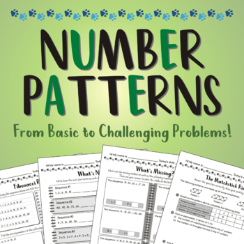 Preview of NUMBER PATTERNS Printable Worksheets