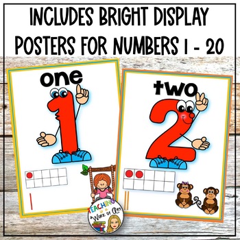 number posters 1 20 by teaching is a work of art tpt