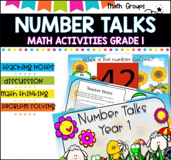 Preview of NUMBER TALKS - Kindergarten - Grade 1 Mathematical thinking 