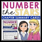 Number the Stars Chapter Summaries - Plot Summary Cards fo