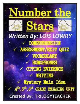 Preview of NUMBER THE STARS Engaging & Rigorous Comprehension/Vocabulary/Assessment Unit!