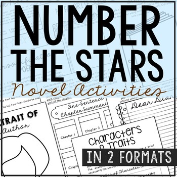 Preview of NUMBER THE STARS Novel Study Unit Activities | Book Report Project