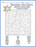 NUMBER THE STARS Novel Study Word Search Puzzle Worksheet 