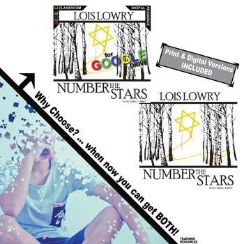 Preview of NUMBER THE STARS Novel Study PRINT & DIGITAL Activity Prereading Project Quiz