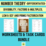 NUMBER THEORY WORKSHEETS,GCF,LCM,PRIME AND COMPOSITE TASK 