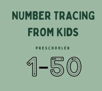 Preview of NUMBER TRACING HANDWRITING FOR KIDS Learn To Write Numbers.