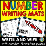 PRESCHOOL NUMBER WRITING PRACTICE MATS CORRECT FORMATION T