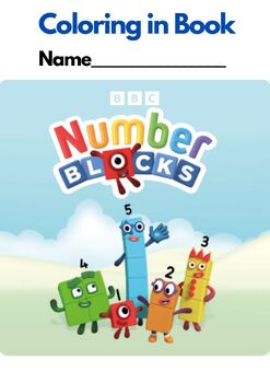Preview of NUMBERBLOCKS - Coloring in Book (26 pages), Numbers 1-20 & 50, 100,  US Spelling