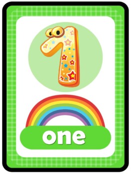 numbers 1 20 ready to print rainbow flashcards tpt