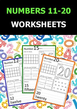 numbers 11 20 worksheets by onphamon teachers pay teachers