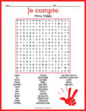 NUMBERS IN FRENCH Word Search Puzzle Worksheet Activity - 