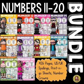 Preview of NUMBERS: NUMBER SENSE: 11 TO 20 BUNDLE