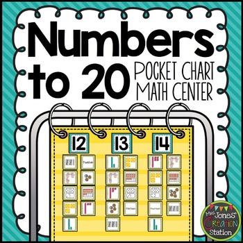 Preview of NUMBERS TO 20 | POCKET CHART MATH CENTER | COUNTING AND NUMBER RECOGNITION