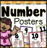 NUMBERS TO 20 POSTERS {DOTS CLASSROOM DECOR} | COUNTING AN