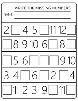 NUMBERS - What comes BEFORE and AFTER 1 - 20 by Teacher Publishing Corner