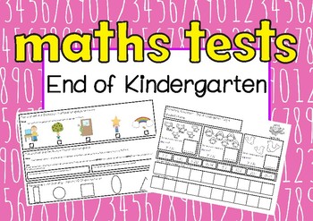Preview of NUMERACY ASSESSMENTS End of Kindergarten
