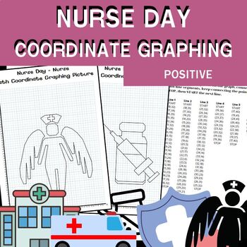 Preview of NURSE DAY - Math Coordinate Graphing Pictures (Positive Whole Number)