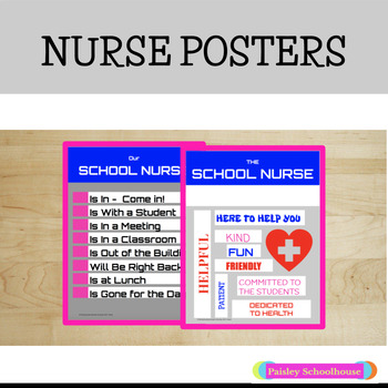 NURSE: Where Is The School Nurse, Plus 4 Other Posters by Paisley ...
