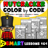 NUTCRACKER COLOR by CODE Christmas Music Activity Note Rhy