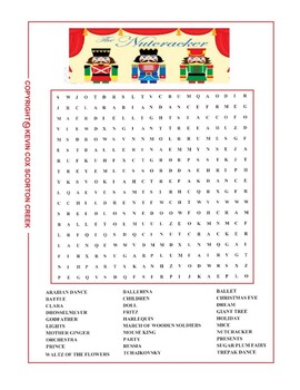 Preview of NUTCRACKER WORD SEARCH - Interactive Highlight - Distance Learning Remote