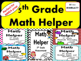 NWEA- Fifth  Grade Helper- MATH BUNDLE