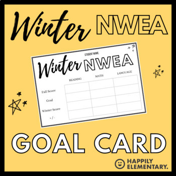 Preview of NWEA Goal Setting Card - Winter