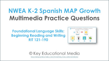 Preview of NWEA K-2 Spanish MAP Growth - Beginning Reading & Writing Practice Questions