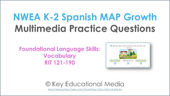 Preview of NWEA K-2 Spanish MAP Growth - Vocabulary Practice Questions