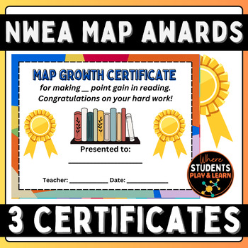 Preview of NWEA MAP Certificates - Editable