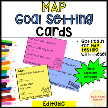 Preview of NWEA MAP Goal Setting Editable