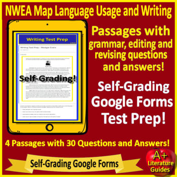 Preview of NWEA MAP Language Usage and Writing Test Prep Using Self-Grading Google Forms