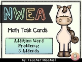 NWEA MAP Math Cards- Addition Word Problems- 3 Addends within 20