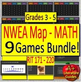 NWEA MAP Math Games Bundle (RIT 171 - 220) 9 Games for Pow