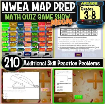 Preview of NWEA MAP and Common Core Prep Math Game Show Bundle (5 games)