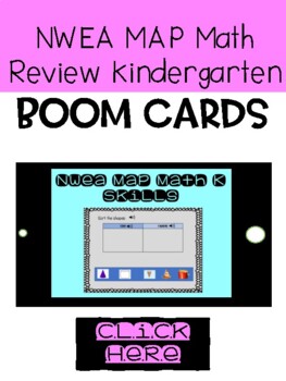 Preview of NWEA MAP Math Kindergarten Skills Review Boom Distance Learning Set 3