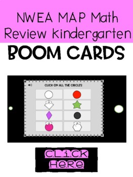 Preview of NWEA MAP Math Kindergarten Skills Review Boom Distance Learning Set 2