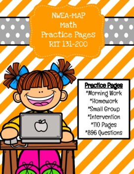 Preview of NWEA MAP Math: Practice Pages RIT 131-200