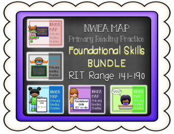 Preview of NWEA MAP PRIMARY READING PRACTICE *BUNDLE* Foundational Skills RIT Range 141-190