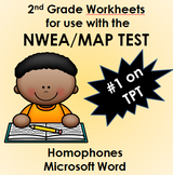 NWEA MAP Practice Worksheets (6) Homophones WORD