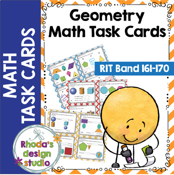 Preview of NWEA MAP Prep Geometry Math Task Cards RIT Band 161-170
