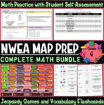 Preview of NWEA MAP Prep Math 4th Grade Bundle