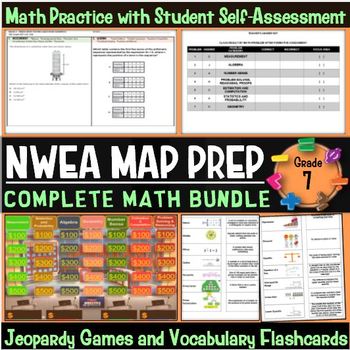 NWEA MAP Prep Math 7th Grade Bundle by MyPaths  TPT