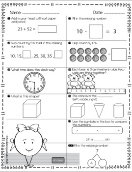 NWEA MAP Prep Math Practice Worksheets RIT Band 171-180 Distance Learning