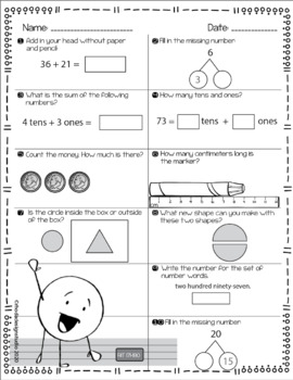 NWEA MAP Prep Math Practice Worksheets RIT Band 171-180 Distance Learning