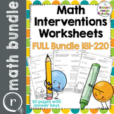 NWEA MAP Prep Math Practice Worksheets RIT Band 180-220 #testscores